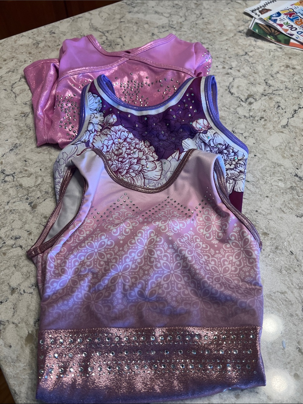 A bundle of leotards. Size 5-6. GUC